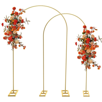 Sinjoy Kovová svadobná oblúková konštrukcia s rámom pozadia pre balóniky, prispôsobiteľná, balená v kartóne