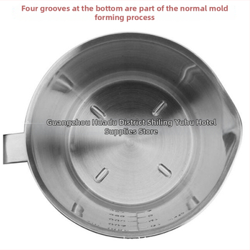 Merací pohár z nerezovej ocele 304 s integrovanou stupnicou, vhodný na čaj s mliekom a kávu; viaceré modely s čiarami a tolerancia ±100 ml.