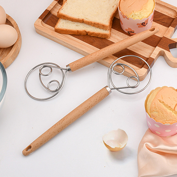 Ručný mixér na cesto z nehrdzavejúcej ocele a nástroj na hnetenie, nepríľnavý, na hnetenie a miešanie cesta