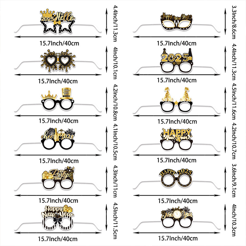 Ochelari de hârtie – rekvizite pentru petrecerea de Anul Nou, stil modern (Material: Hârtie; Stil: Modern; Potrivit pentru Festivalul de Primăvară; Categoria: Ochelari de hârtie; Categoria produsului: Rekvizite pentru aranjarea spațiului)