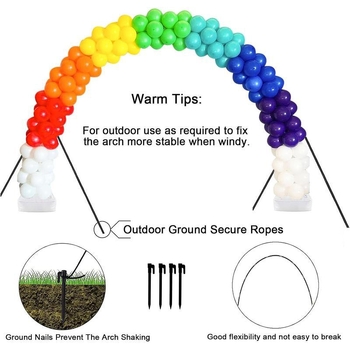 Set ramă arc baloane cu bază, TPU, baloane tip Landing Ball, formă de inimă