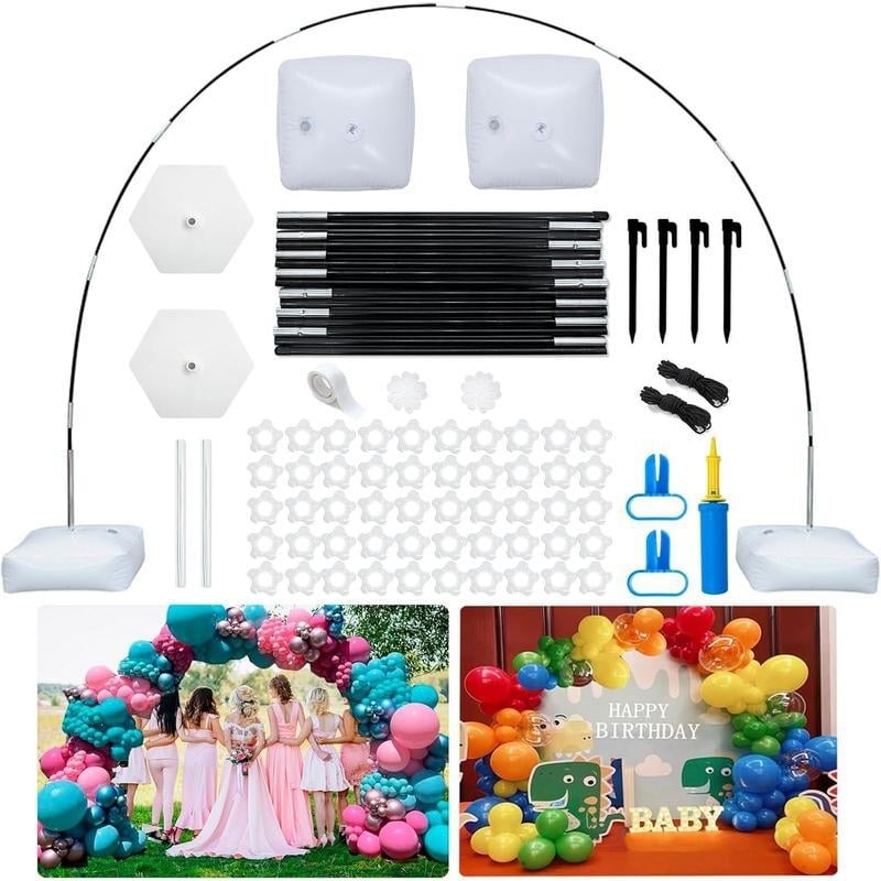 Set ramă arc baloane cu bază, TPU, baloane tip Landing Ball, formă de inimă