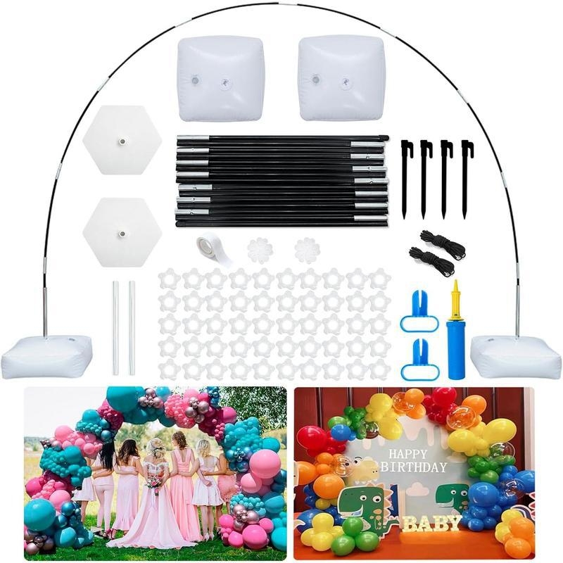 Set ramă arc baloane cu bază, TPU, baloane tip Landing Ball, formă de inimă