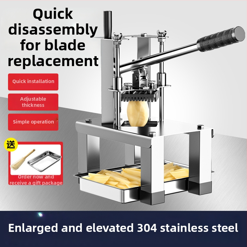 Komerčná viacúčelová krájačka na zeleninu z nerezovej ocele - pre zemiaky, uhorky a mrkvu - Model 6150