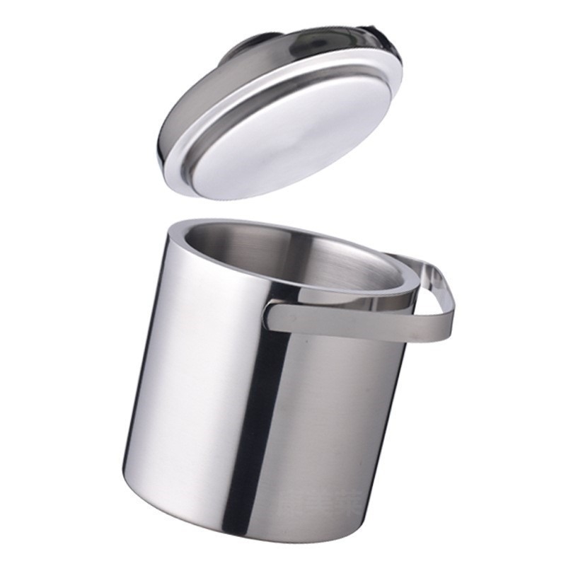 Weigang 304 nerezovej ocele dvojvrstvové vedro na ľad s viečkom a stojanom, prenosné pre šampaňské a pivo