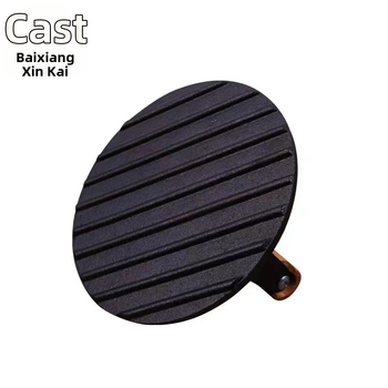 Liatinová kruhová tlačná doska na mäso pre gril, viacúčelová, bezdymová, odnímateľná