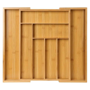 Bambusinė stalčiaus saugykla, atspari vandeniui ir ištraukiama — virtuvės prieskonių ir indų organizatorius, šiuolaikinis minimalistinis stilius