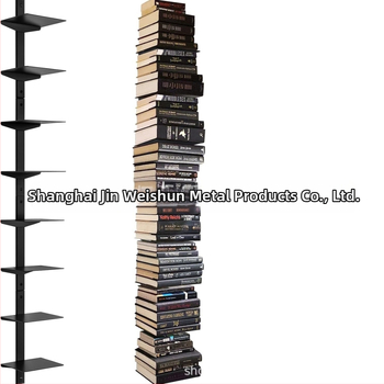 Nástenná plávajúca knižnica, 2 poschodia pre domáce kancelárie – kovový organizér na knihy a skladovacia polica