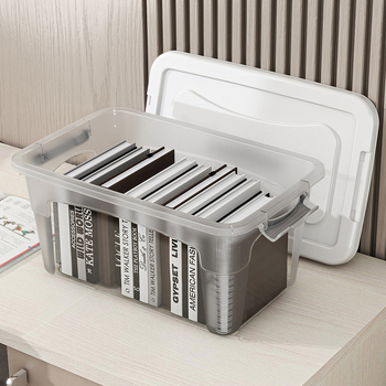 Πλαστικό κουτί αποθήκευσης με καπάκι, μοντέλο 5801 Clear, χωρητικότητα 110 L, πολυχρηστικό, φορητό με ρόδες