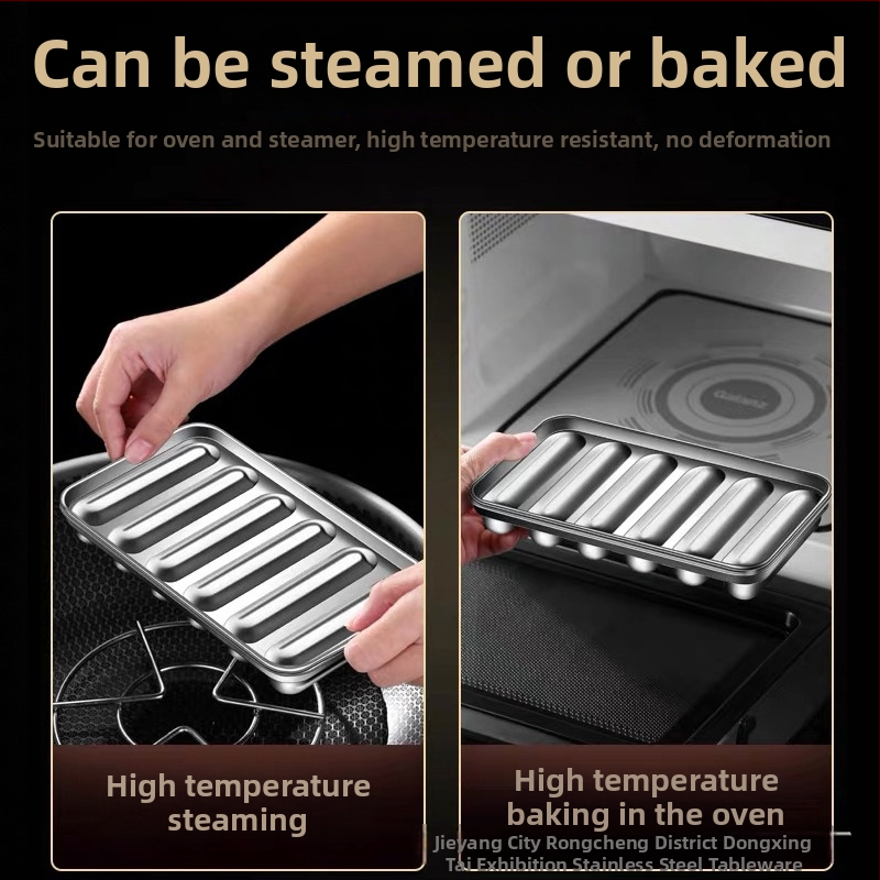 Nerezová platňa na klobásy - DIY formička na šunku, parný nástroj, TAIZHAN, Jieyang, 2022, Antik/Vintage