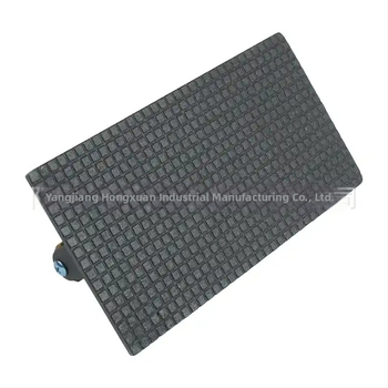 Liatinová doska na lisovanie mäsa, obdĺžniková, s drevenou rúčkou (Značka: HONGXUAN)