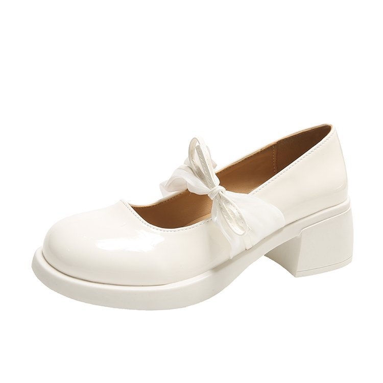 Női Mary Jane cipő, kerek orr, középtok 3–5 cm, PU felsőrész, alacsony felső rész