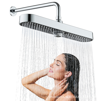 ABS sprchová súprava, trojstupňový nastaviteľný prúd, vysokotlaková sprchová hlavica s dlhým pásom, chrómové prevedenie, 4-bodový závit