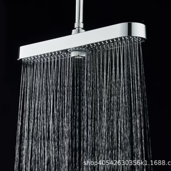 ABS sprchová súprava, trojstupňový nastaviteľný prúd, vysokotlaková sprchová hlavica s dlhým pásom, chrómové prevedenie, 4-bodový závit