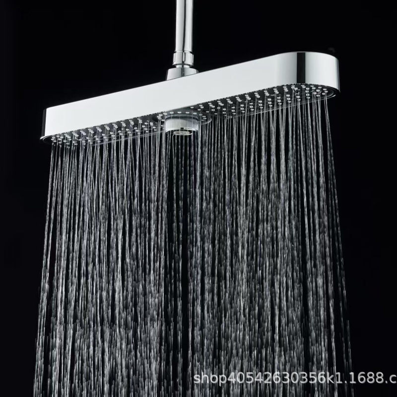 ABS sprchová súprava, trojstupňový nastaviteľný prúd, vysokotlaková sprchová hlavica s dlhým pásom, chrómové prevedenie, 4-bodový závit