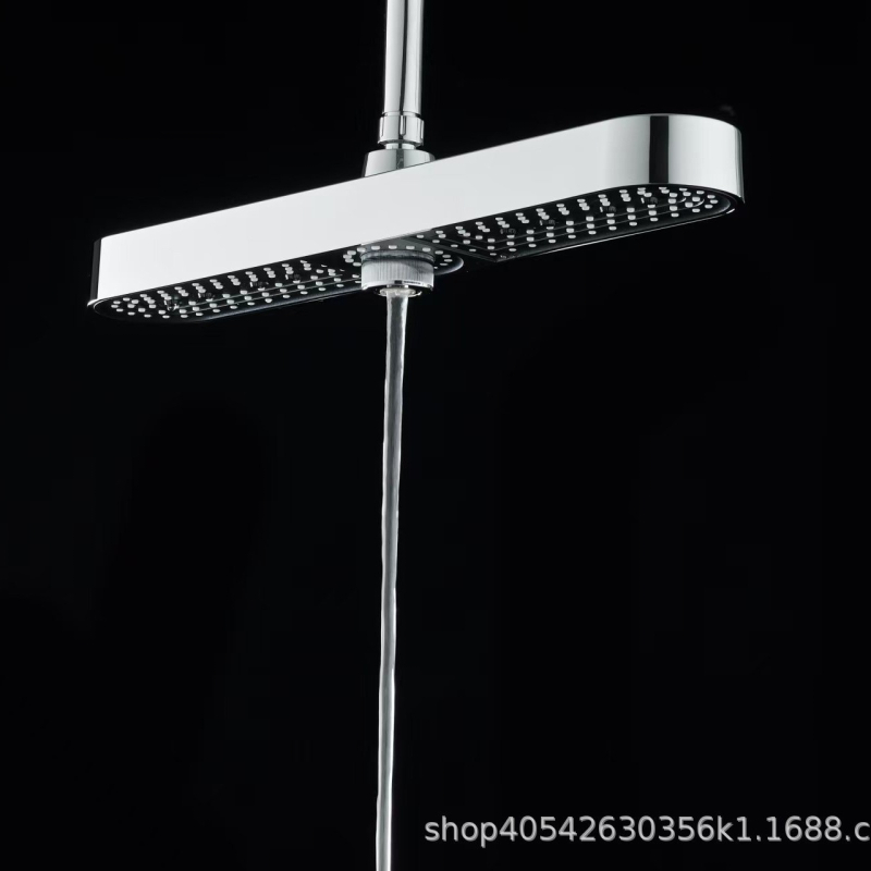 ABS sprchová súprava, trojstupňový nastaviteľný prúd, vysokotlaková sprchová hlavica s dlhým pásom, chrómové prevedenie, 4-bodový závit