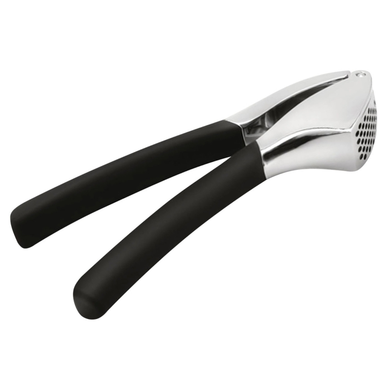 Ručná lis na cesnak s protišmykovou rúčkou, zliatina zinku, multifunkčná – pripravená na logo, moderný dizajn