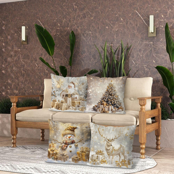 Калъф за възглавница, Коледна серия, Полиестер, Шарка Карикатура/Аниме, Артикул bz-9101