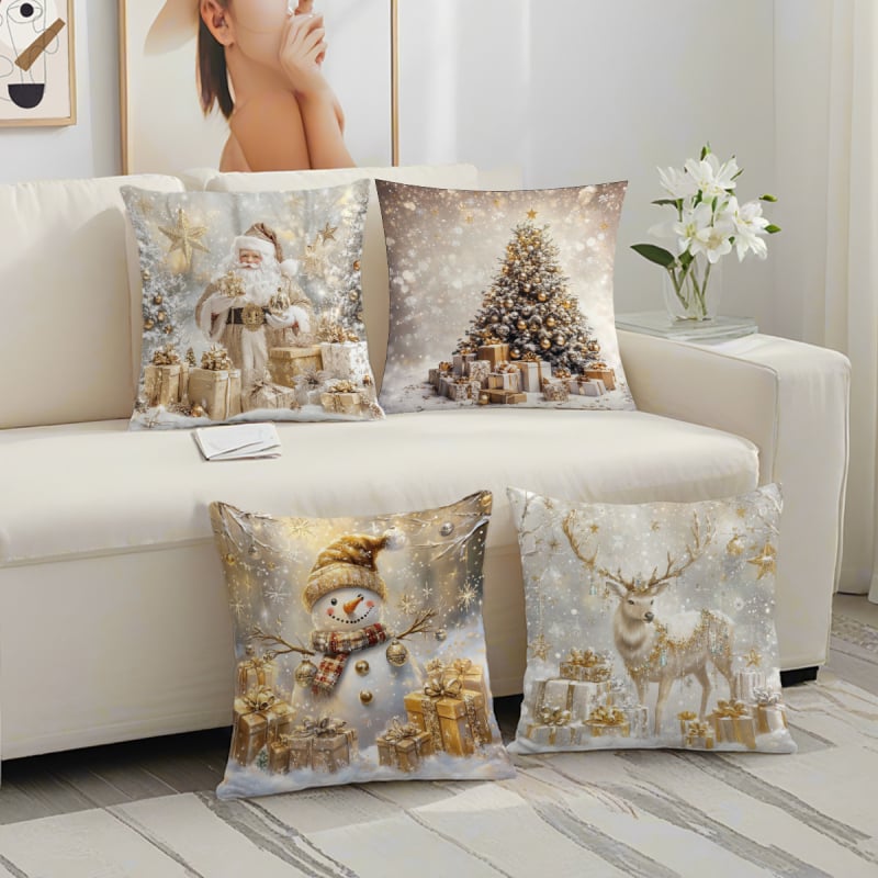 Калъф за възглавница, Коледна серия, Полиестер, Шарка Карикатура/Аниме, Артикул bz-9101