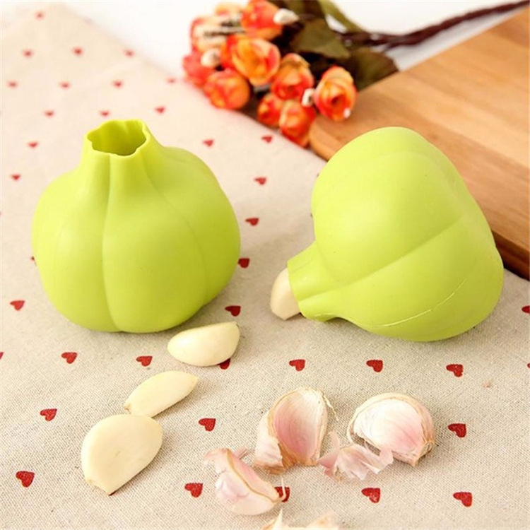 Silikónový ošúpač na cesnak v tvare cesnaku, neelektrický, viacúčelový kuchynský nástroj