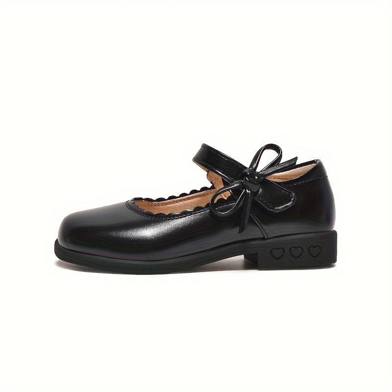 Mary Jane bateliai mergaitėms su kaspinu, vieno dirželio sandalai, viršus iš aukštos kokybės odos, be pirštų, žemas kampinis kulnas, padas iš gumos putų