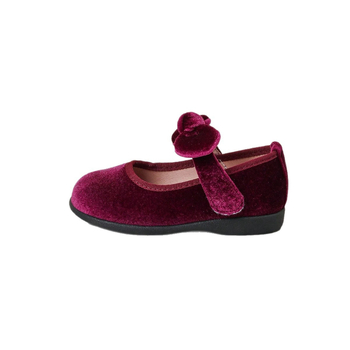 Dječje cipele za djevojčice u retro stilu s čvorom leptira, Velcro zatvarač, niski vrh; Gornji materijal: Super Fiber; Potplat: Guma; Uložak: PU