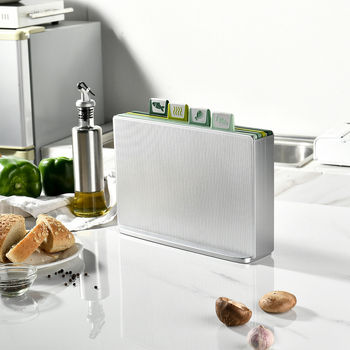 Štvordielny plastový krájací set dosiek pre domáce použitie, značka Keidason — protiskĺzne, proti plesniam, obojstranné, na skladovanie