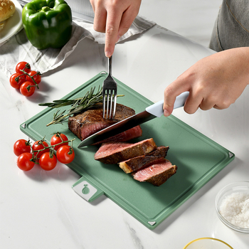 Štvordielny plastový krájací set dosiek pre domáce použitie, značka Keidason — protiskĺzne, proti plesniam, obojstranné, na skladovanie