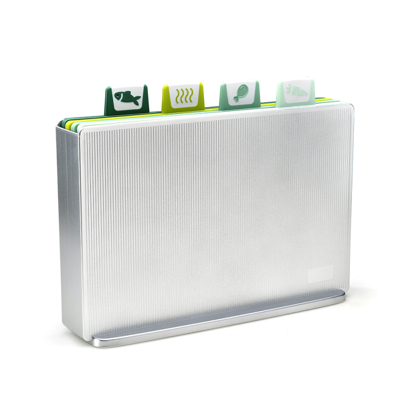 Štvordielny plastový krájací set dosiek pre domáce použitie, značka Keidason — protiskĺzne, proti plesniam, obojstranné, na skladovanie