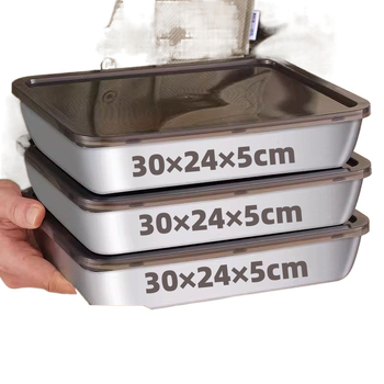 Priehradový box z 316 nerezovej ocele, obdĺžnikový tvar, objem 3.1–4 L, na udržiavanie čerstvosti potravín