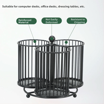 Yueda griežams metāla režģa pildspalvu turētājs, apaļš cilindrs biroja piederumiem un kosmētikas otu uzglabāšanai, modeļa D2103101, logotipa drukāšana un pielāgošana