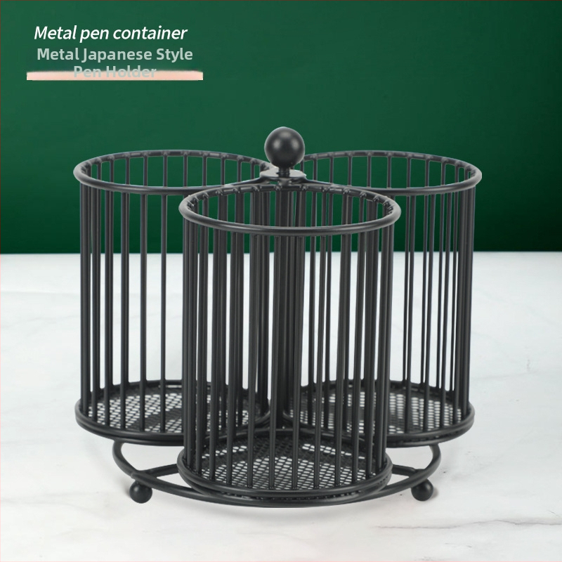 Yueda griežams metāla režģa pildspalvu turētājs, apaļš cilindrs biroja piederumiem un kosmētikas otu uzglabāšanai, modeļa D2103101, logotipa drukāšana un pielāgošana