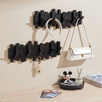 Vešiak na oblečenie s motívom kláves Pian, na stenu, moderný minimalistický štýl, materiály: ABS+PP+železo+silikagél, nosnosť 3 kg