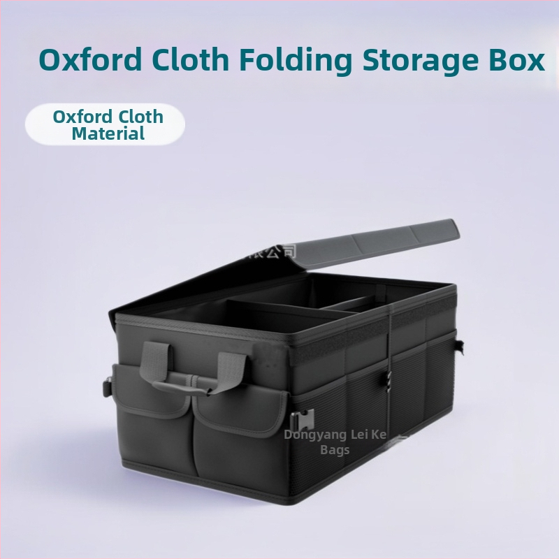 Salokāma auto bagāžnieka uzglabāšanas kaste no Oxford auduma, ar vāku, ūdensizturīga un pret putekļām