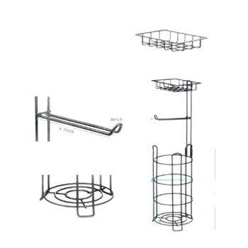 Suport vertical din metal pentru hârtie igienică, raft circular pentru baie, set de 9 buc.