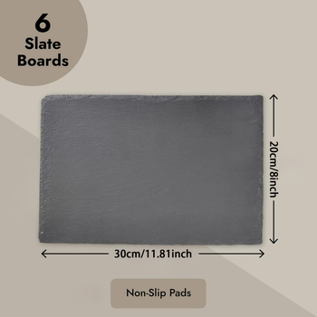 Сланцова дъска за сирене — естествен повърхност, едноцветен дизайн, модерен минимализъм, готова за подарък, подходяща за сватби и домашни тържества