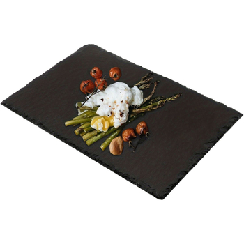 Сланцова дъска за сирене — естествен повърхност, едноцветен дизайн, модерен минимализъм, готова за подарък, подходяща за сватби и домашни тържества