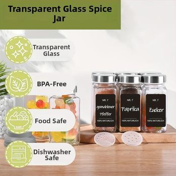 Trojposchodový stojan na korenie s sklenenými fľaštičkami a praktickými doplnkami, bez vrtania, moderný štýl, stojan na korenie, uvedený na trh v zime 2014