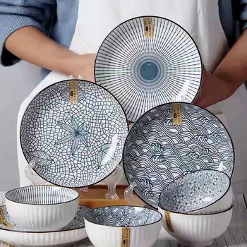 Porcelánová súprava na stolovanie – kruhová, viacero vzorov, povrch pod glazúrou, vhodná do mikrovlnky, tlač loga