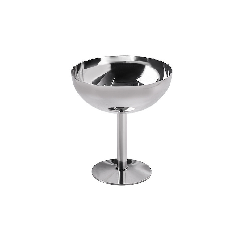 Dezertný pohár z nehrdzavejúcej ocele, vnútorný 304 / vonkajší 201, ekologický, vhodný na dezerty, zmrzlinu a puding, rekvizita na fotenie pre food blogerov