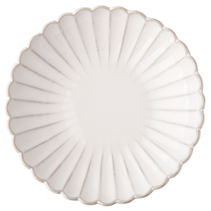 Porcelanska tanjura – reljefni dizajn s laticama, korejski stil, nepravilnog oblika, spremna za poklon