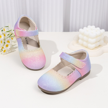 Dievčenské baleríny s umelou kožou, zapínanie na suchý zips, PU stielka, gumová podrážka