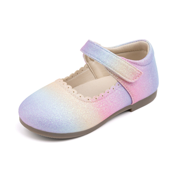 Dievčenské baleríny s umelou kožou, zapínanie na suchý zips, PU stielka, gumová podrážka