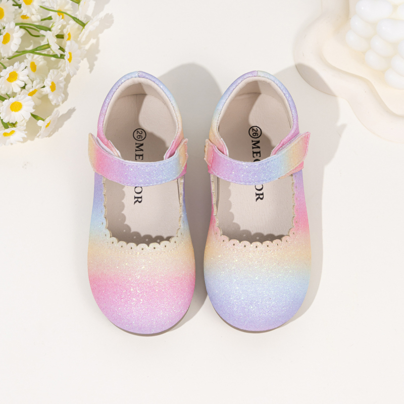 Dievčenské baleríny s umelou kožou, zapínanie na suchý zips, PU stielka, gumová podrážka