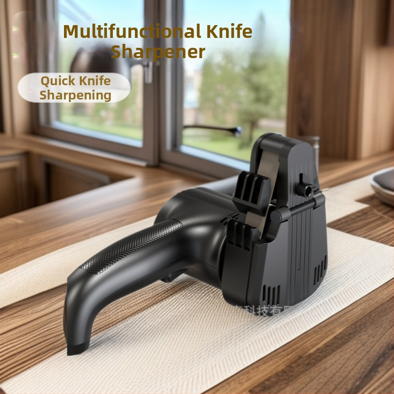 Elektrický brúsič na nože – multifunkčný, značka Shuntang, plastová konštrukcia, uvedený na trh na jar 2021