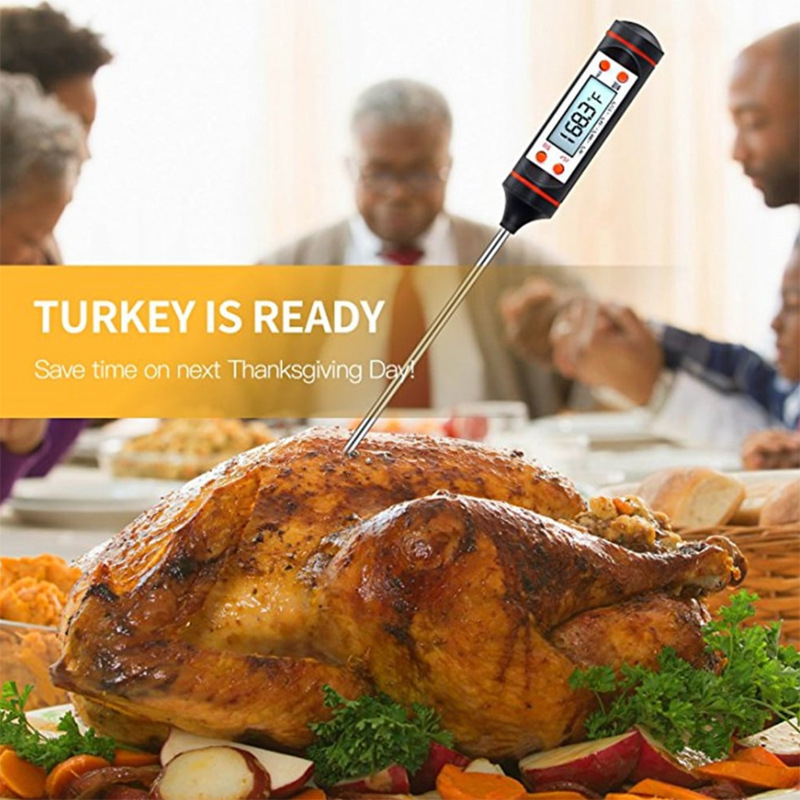 TP101 Термометр за храна - пен-зонд, електронен цифров дисплей, резолюция 1°, подходящ за течности, барбекю, печене и масло