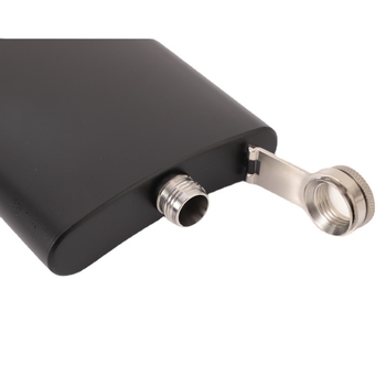 Nerezová fľaša do vrecka, moderný minimalistický štýl, s potlačeným logom, značka Tanino