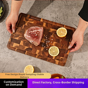 Drevená doska na krájanie, moderný minimalistický dizajn, protišmyková vrstva