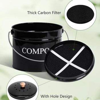 Kovový vedro na kuchynský odpad, valcovitého tvaru, otváranie dotykom, objem pod 4 l, pôvod Shantou, Guangdong