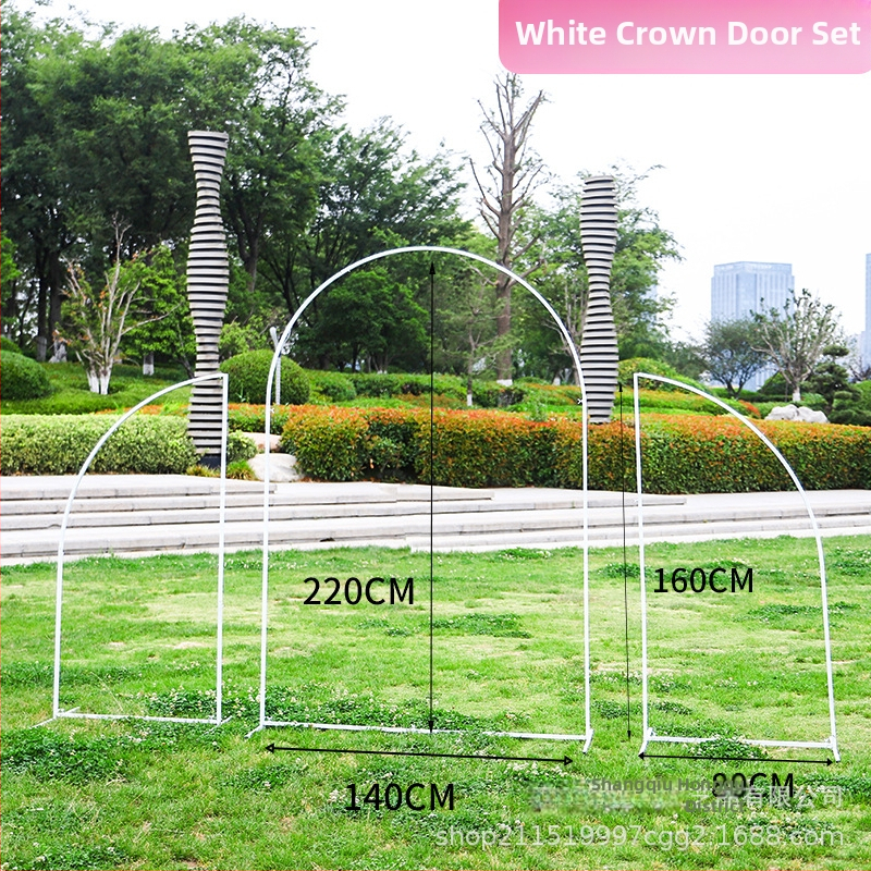 Železný svadobný oblúk pre vonkajšie scény pozadie – prispôsobiteľný dekor, kartónové balenie, značka Xinhong